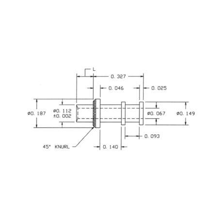 Concord Electronics COMM NON-INS THRU- KNURLED DBLTURRET TERM, 0., 14-345-3-05-1000 14-345-3-05
